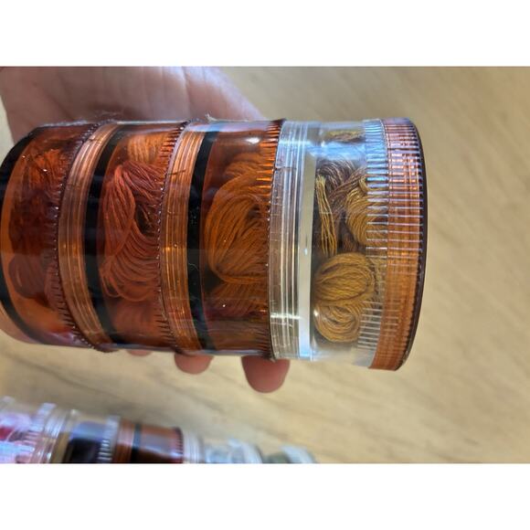 Lot DMC Embroidery Thread And Round Organizer Arts Crafts Lot Over 45 New & Used - Picture 8 of 10